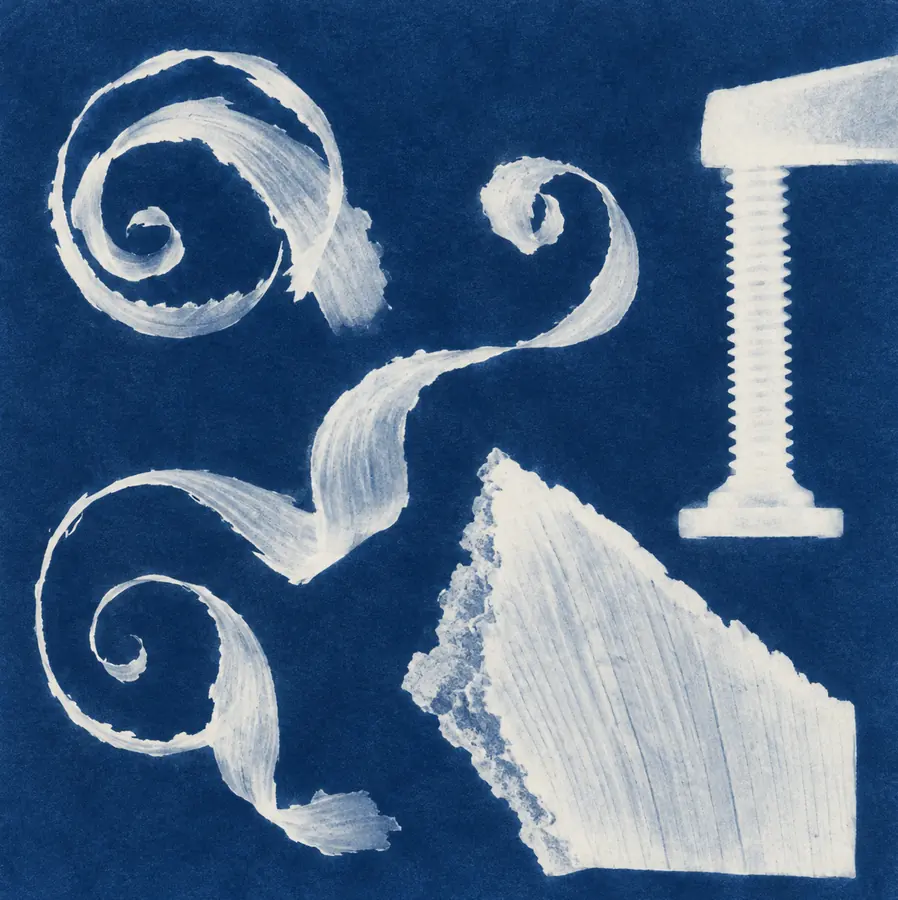 Illustration of woodworking businesses equipment and workspace